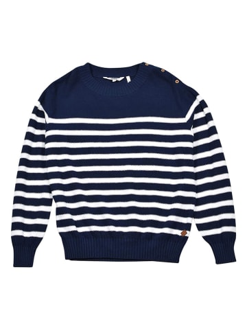 ebbe Trui "Pierre Breton" donkerblauw/crème