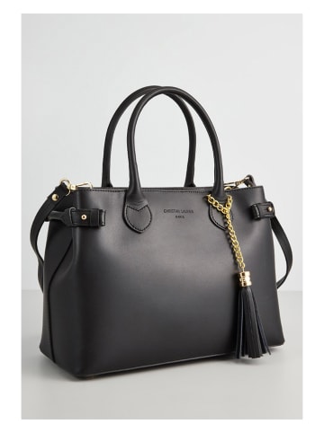 Christian Laurier Leder-Henkeltasche "Anita" in Schwarz - (B)32,5 x (H)23 x (T)15,5 cm