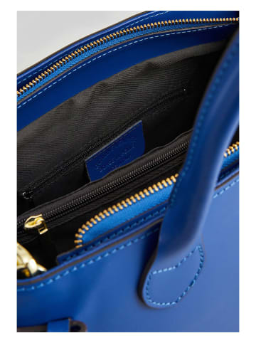 Christian Laurier Skórzana torebka "Anita" w kolorze niebieskim - 32,5 x 23 x 15,5 cm