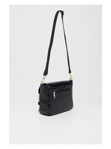 Christian Laurier Leder-Umhängetasche "Flory" in Schwarz - (B)23 x (H)17 x (T)8 cm