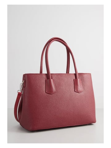 Christian Laurier Leder-Schultertasche "Pia" in Bordeaux - (B)33 x (H)30 x (T)12 cm