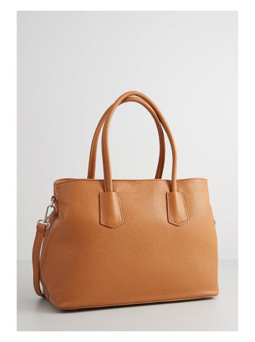 Christian Laurier Leren schoudertas "Pia" camel - (B)33 x (H)30 x (D)12 cm