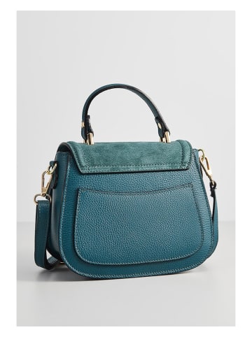 Christian Laurier Leder-Henkeltasche "Lali" in Petrol - (B)23 x (H)20 x (T)11 cm