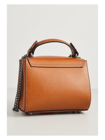 Christian Laurier Leder-Henkeltasche "Marceau" in Camel - (B)17,5 x (H)14 x (T)7 cm