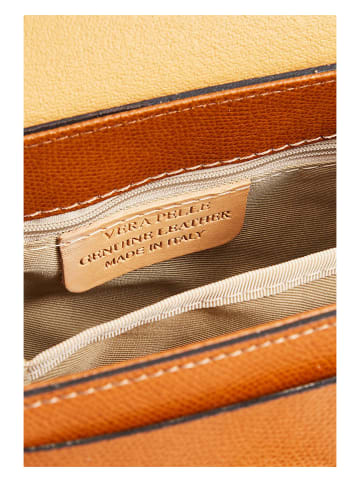 Christian Laurier Leder-Henkeltasche "Marceau" in Camel - (B)17,5 x (H)14 x (T)7 cm