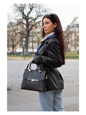 Christian Laurier Leder-Henkeltasche "Emy" in Schwarz - (B)27 x (H)19 x (T)12 cm