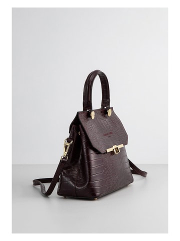 Christian Laurier Skórzana torebka "Emy" w kolorze bordowym - 27 x 19 x 12 cm