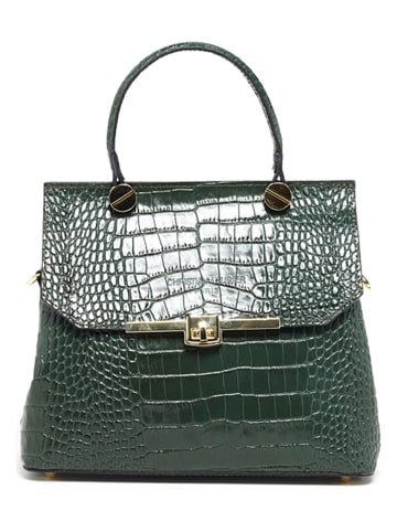 Christian Laurier Leder-Henkeltasche "Emy" in Grün - (B)27 x (H)19 x (T)12 cm