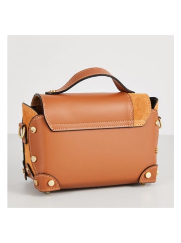Christian Laurier Leder-Henkeltasche "Nanu" in Camel - (B)24 x (H)16 x (T)10 cm
