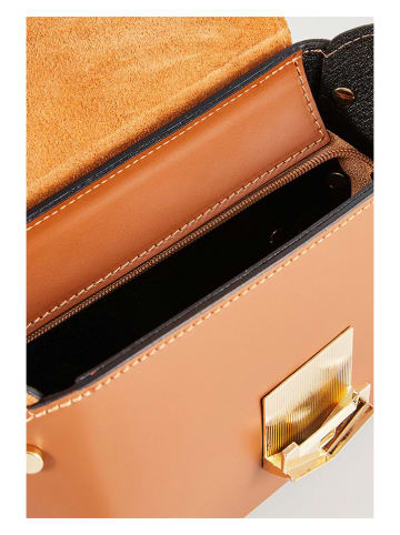 Christian Laurier Leder-Henkeltasche "Nanu" in Camel - (B)24 x (H)16 x (T)10 cm