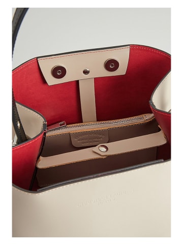 Christian Laurier Leder-Schultertasche "Jeny" in Beige - (B)29 x (H)32 x (T)13 cm
