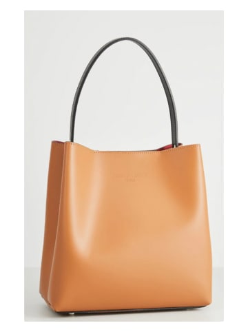 Christian Laurier Leder-Schultertasche "Jeny" in Camel - (B)29 x (H)32 x (T)13 cm