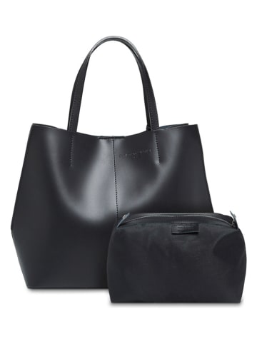 Christian Laurier Leder-Schultertasche "Amy" in Schwarz - (B)47 x (H)29 x (T)15 cm