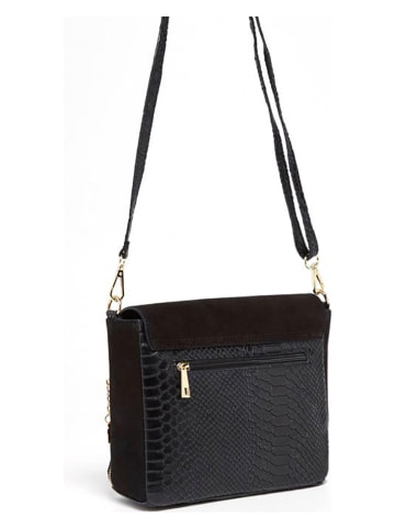 Christian Laurier Leder-Umhängetasche "Acil" in Schwarz - (B)23 x (H)18,5 x (T)8 cm