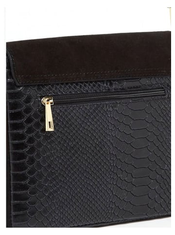 Christian Laurier Leder-Umhängetasche "Acil" in Schwarz - (B)23 x (H)18,5 x (T)8 cm