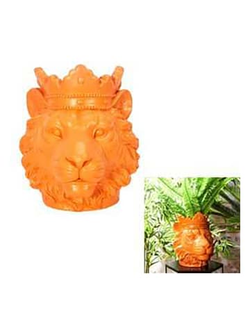 Garden Spirit Stojak "Lion" w kolorze pomarańczowym na rośliny - 30 x 35 x 29 cm