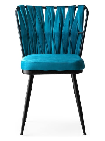 Scandinavia Concept Krzesła (2 szt.) w kolorze turkusowym - 43 x 82 x 43 cm