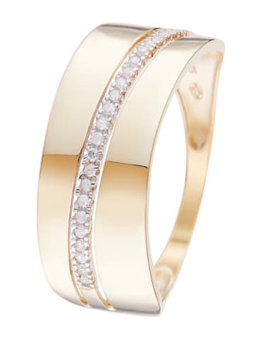 DIAMOND & CO Złoty pierścionek "Madison" z diamentami
