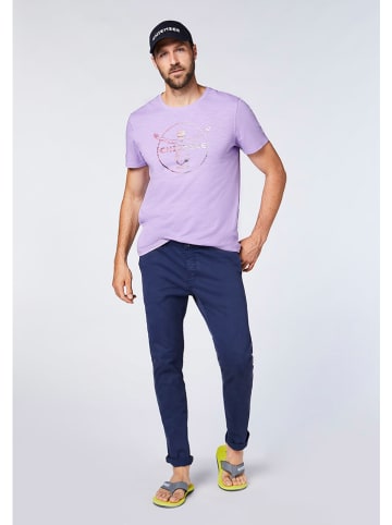 Chiemsee Koszulka "Oscar" w kolorze fioletowym ze wzorem