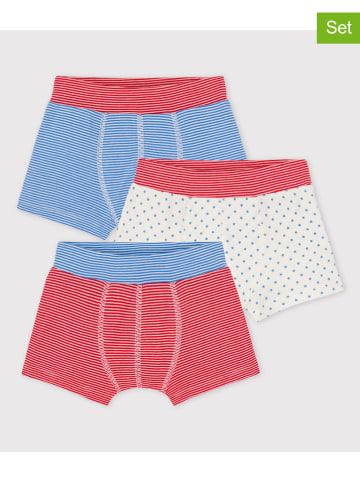 PETIT BATEAU 3-delige set: boxershorts roze/blauw/wit