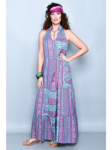 H.H.G. Sukienka w kolorze fioletowo-niebieskim ze wzorem