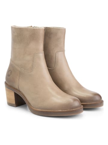 TRAVELIN' Leder-Stiefeletten "Morlaix" in Beige