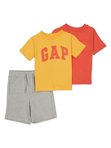 GAP 3-delige outfit grijs/oranje