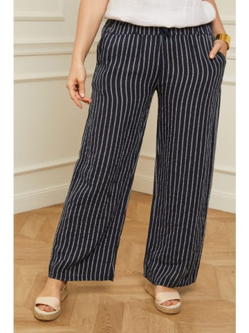 Curvy Lady Leinen-Hose in Dunkelblau