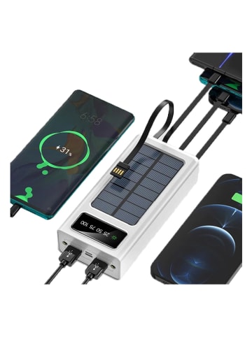 SmartCase Solarny powerbank w kolorze biało-czarnym - 20.000 mAh