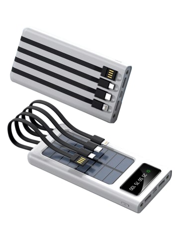 SmartCase Solarny powerbank w kolorze biało-czarnym - 20.000 mAh