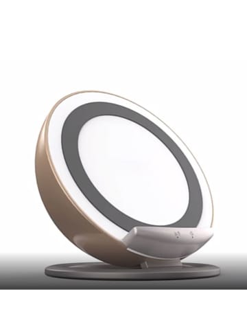 SmartCase Induktions-Ladestation mit Bluetooth-Lautsprecher in Gold