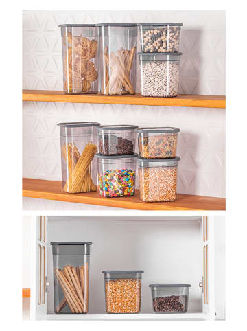 Violeta Home 12-delige set: voorraadpotten antraciet