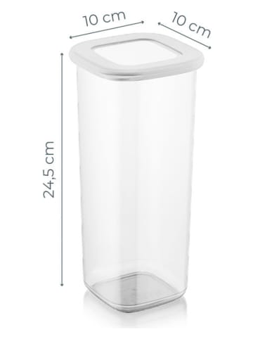 Violeta Home 12-delige set: voorraadpotten wit - 1,75 l