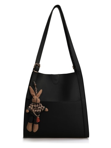 Lucky Bees Schultertasche in Schwarz - (B)29 x (H)30 x (T)12 cm