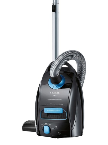Siemens Beutel-Staubsauger "Q5.0 extreme silencePower" in Schwarz/ Blau