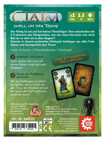 Game Factory Kartenspiel "Claim" - ab 10 Jahren