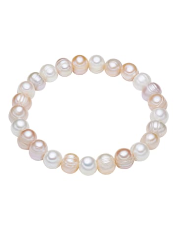 The Pacific Pearl Company Parelarmband oranje/paars/wit