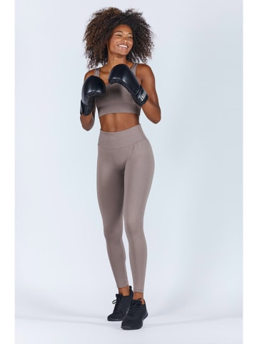 Onamaste Trainingsleggings in Dunkelbeige