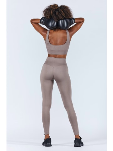 Onamaste Trainingsleggings in Dunkelbeige