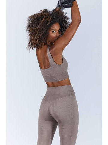 Onamaste Trainingsleggings in Dunkelbeige