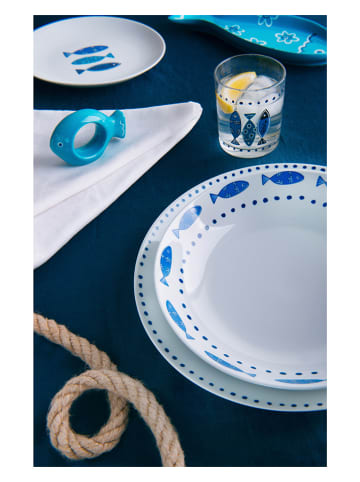 Trendy Kitchen by EXCÉLSA Szklanki (6 szt.) "Ocean" w kolorze niebieskim - 250 ml