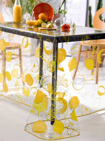 Calitex Outdoor-Tischdecke "Agrume" in Transparent/ Gelb