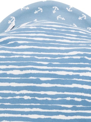 Buzerl Mütze in Blau/ Weiß