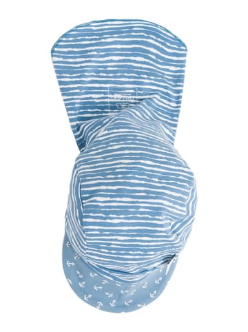 Buzerl Mütze in Blau/ Weiß