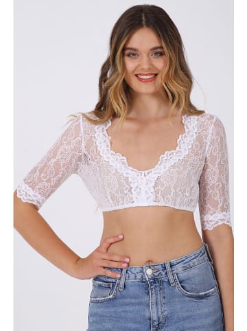 Krüger Dirndl Dirndlbluse "Cassandra" in Weiß