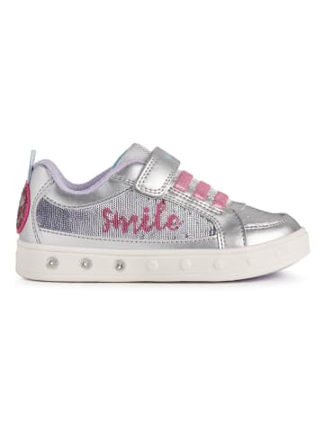 Geox Sneakersy "Skylin" w kolorze srebrno-różowym