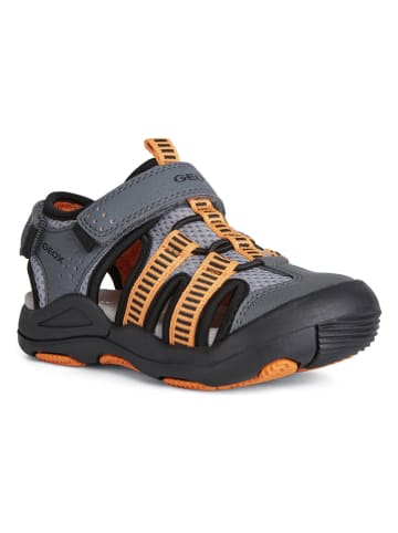 Geox Halbsandalen "Kyle" in Grau/ Orange