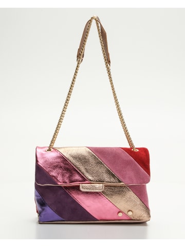 ATELIER ENAI Skórzana torebka w kolorze jasnoróżowo-czerwono-złotym - 28 x 18 x 8 cm
