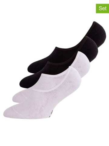 ewers Skarpety-stopki (4 pary) w kolorze czarno-białym