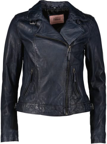 Caminari Lederjacke "Cabi" in Dunkelblau